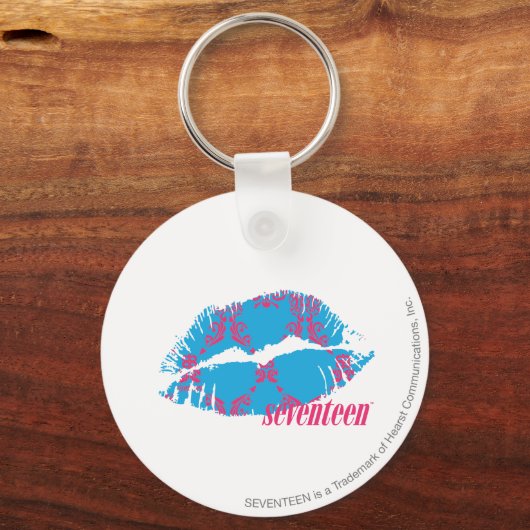 Damask Magenta-Aqua Sleutelhanger (Voorkant)