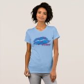 Damask Magenta-Aqua T-shirt (Voorkant volledig)