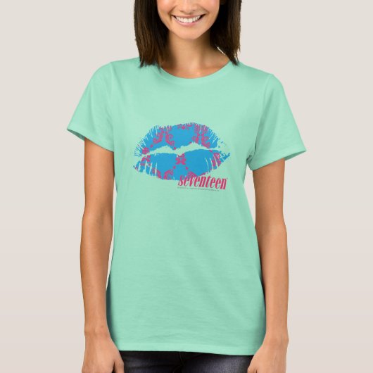 Damask Magenta-Aqua T-shirt (Voorkant)