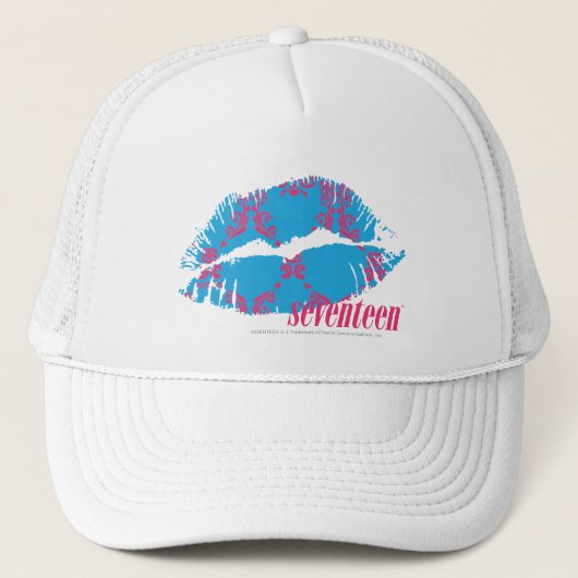 Damask Magenta-Aqua Trucker Pet (Voorkant)