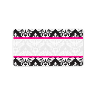 Damask-maillabels voor huwelijksbezoekers etiket