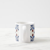 Damask Majolica Pottery Tegel Design Espresso Kop (Achterkant)
