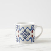 Damask Majolica Pottery Tegel Design Espresso Kop (Rechts)