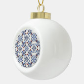Damask Majolica Pottery Tegel Design Keramische Bal Ornament (Rechts)