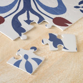 Damask Majolica Pottery Tegel Design Legpuzzel (Zijkant)