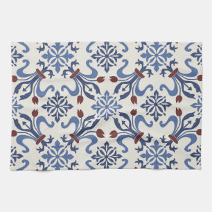 Damask Majolica Pottery Tegel Design Theedoek