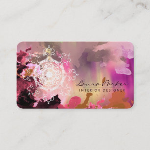 Damask Mandala Abstracte Waterverf Artiest Vintage Visitekaartje