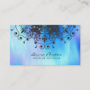 Damask Mandala Waterverf Elegant Artist  Visitekaartje