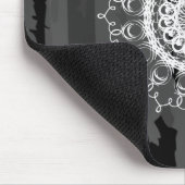 Damask MandalaBlack en White Waterverf Muismat (Hoek)