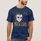 Damask Mardi Gras Mask T-shirt (Voorkant)