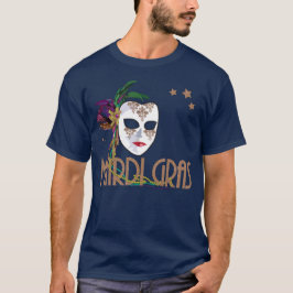 Damask Mardi Gras Mask T-shirt