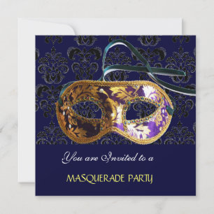 DAMASK MASQUERADE PARTY blue Kaart