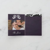 Damask me PHOTO INSERT ~ Cards Dank je huwelijk Bedankkaart (Binnen)