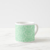 Damask mint groene espresso mok (Voorkant rechts)