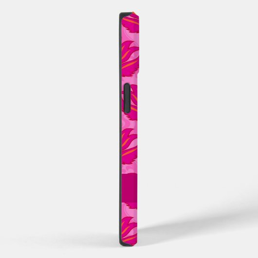 Damask Modern Art Nouveau Pink Monogram Initialen Case-Mate iPhone Case (Achterkant / Rechts)