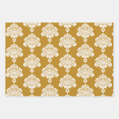 Damask modern kleurenpatroon inpakpapier vel (Voorkant)