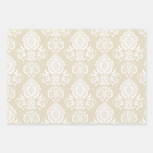 Damask modern kleurenpatroon inpakpapier vel (Voorkant 2)