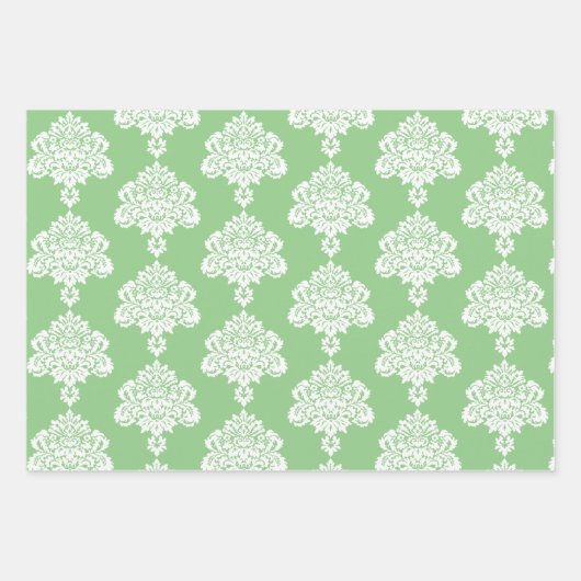 Damask modern kleurenpatroon inpakpapier vel (Voorkant)