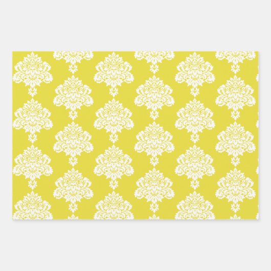 Damask modern kleurenpatroon inpakpapier vel (Voorkant 2)