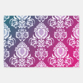 Damask modern kleurenpatroon inpakpapier vel (Voorkant 3)