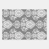 Damask modern kleurenpatroon inpakpapier vel (Voorkant)