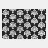 Damask Modern Kleurenpatroon Verpakkende Document Inpakpapier Vel (Voorkant 2)