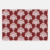 Damask Modern Kleurenpatroon Verpakkende Document Inpakpapier Vel (Voorkant)