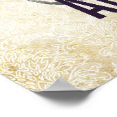 Damask  Modern Mason Jar Seating Chart Poster (Hoek)