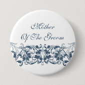  Damask moeder van de Groom Button / Pin (Voorkant)