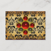 DAMASK MON RED RUBY, Parchment Visitekaartje (Achterkant)