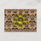 DAMASK MON RUBY felgeel grijs goud Visitekaartje (Achterkant)