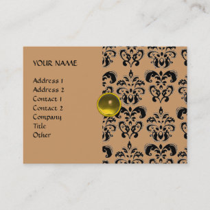 DAMASK MON RUBY felgeel grijs goud Visitekaartje
