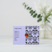 DAMASK MON RUBY helder rood violet grijs goud Visitekaartje (Staand voorkant)