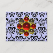 DAMASK MON RUBY helder rood violet grijs goud Visitekaartje (Achterkant)