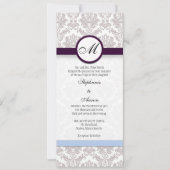 Damask Monogram bruiloft uitnodiging (Voorkant)