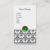 DAMASK MONOGRAM-eggshell Visitekaartje (Voorkant)