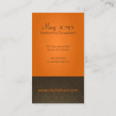 Damask + Monogram en retro kleuren Visitekaartje (Achterkant)