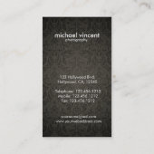 Damask Monogram Fotograaf Visitekaartje (Achterkant)