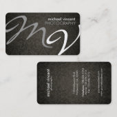 Damask Monogram Fotografe Visitekaartje (Voorkant / Achterkant)