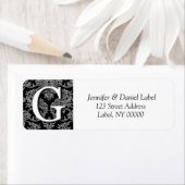 Damask Monogram G Return Address Labels (Insitu)