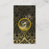 DAMASK MONOGRAM gem agate grijs crème Visitekaartje (Achterkant)