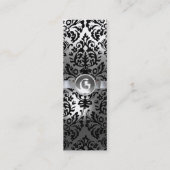 DAMASK MONOGRAM gem lint wit Mini Visitekaartje (Achterkant)