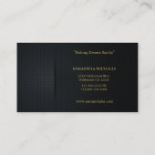 Damask Monogram Interior Design Visitekaartjes (Achterkant)