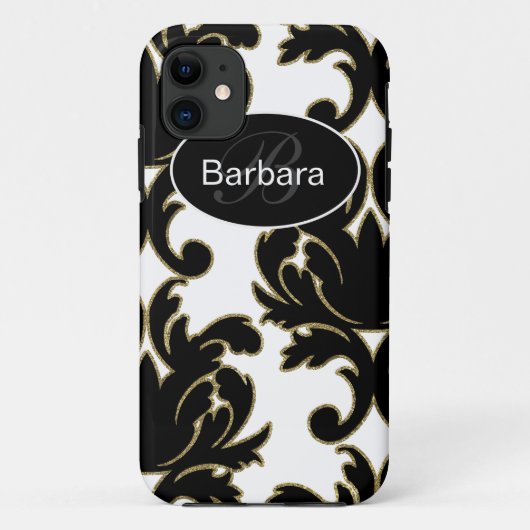 Damask Monogram iPhone 5S cases (Achterkant)