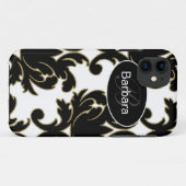 Damask Monogram iPhone 5S cases (Achterkant (horizontaal))