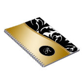 Damask Monogram notebook Journal Notitieboek (Rechterzijde)