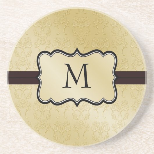 Damask Monogram onderzetters (Voorkant)