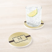 Damask Monogram onderzetters (Zijkant)