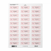 Damask Monogram Pastel Roze Return Address Etiket (Full Sheet)
