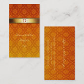 Damask Monogram Professional Visitekaartje (Voorkant / Achterkant)